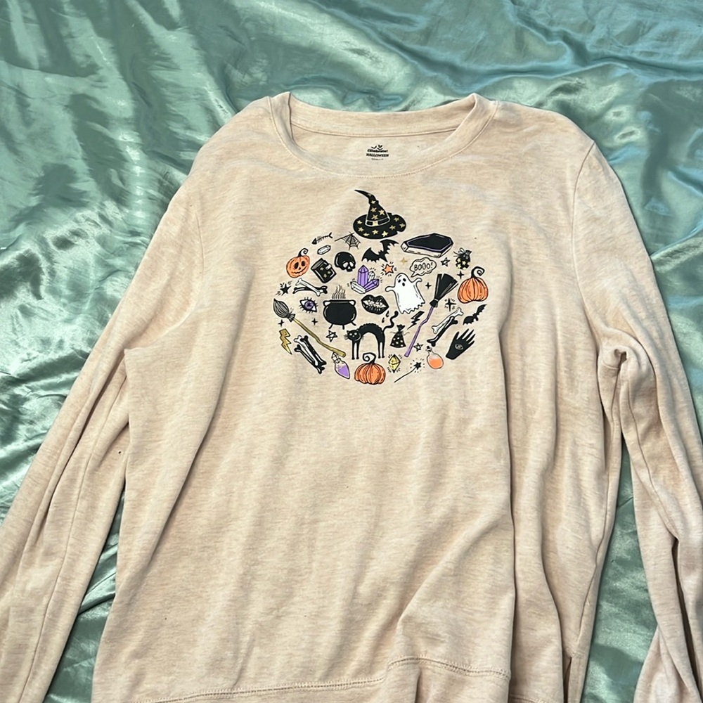 Halloween Cauldron Beige Crewneck